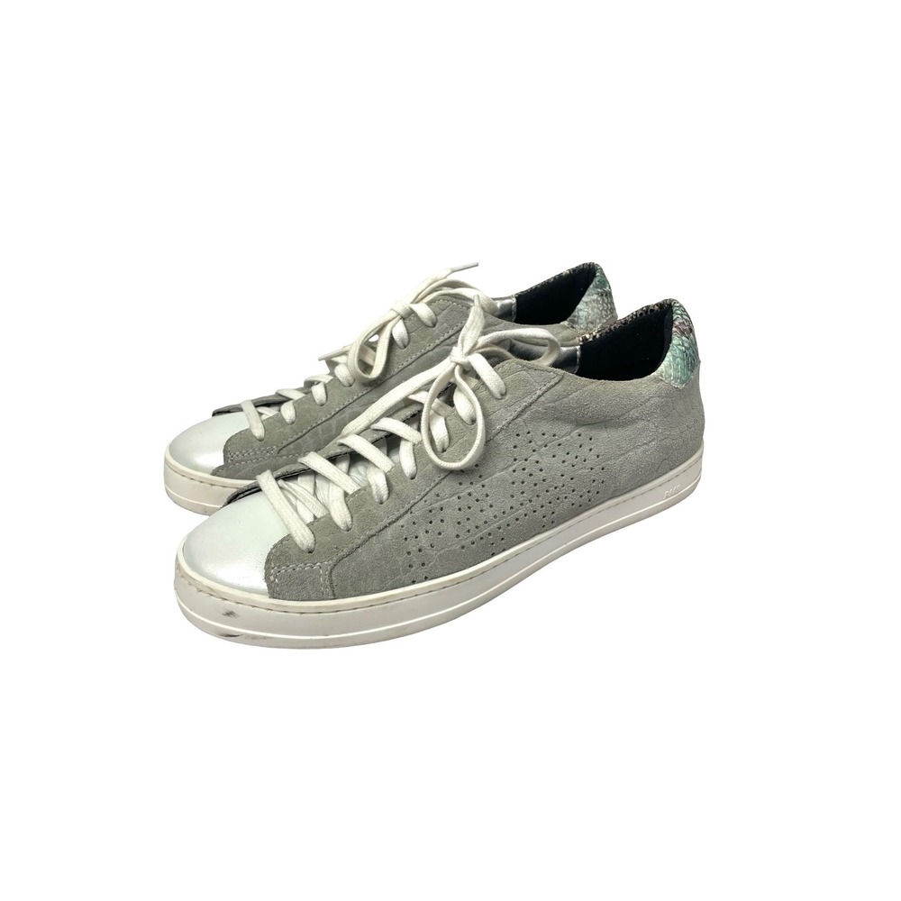 P448 John suede metallic low top sneakers Size 39 gray python